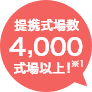 提携式場数4,000式場以上！※1
