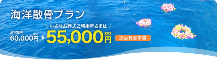 委託海洋散骨プラン 55,000円